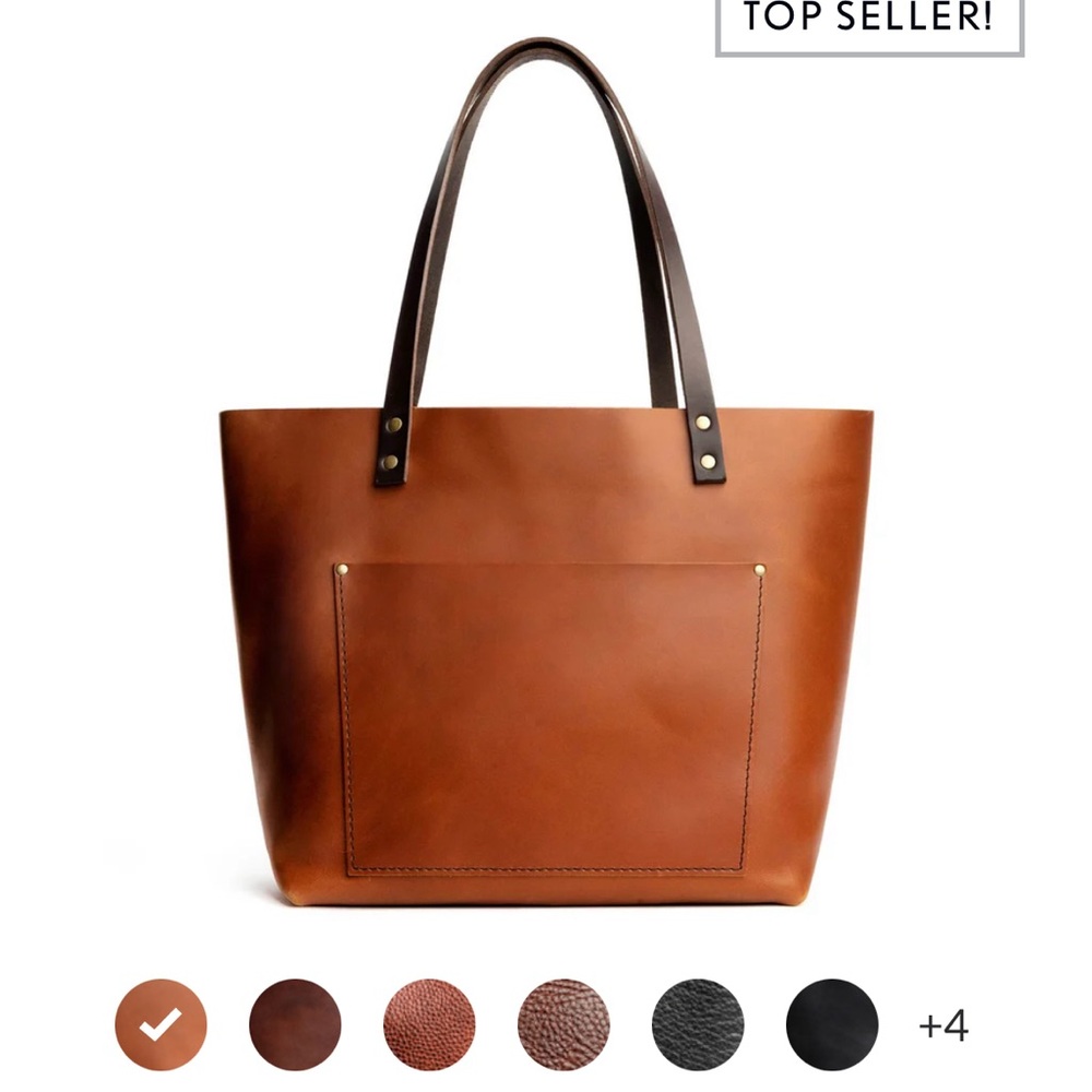 Portland Leather Goods Tote Bag - Honey